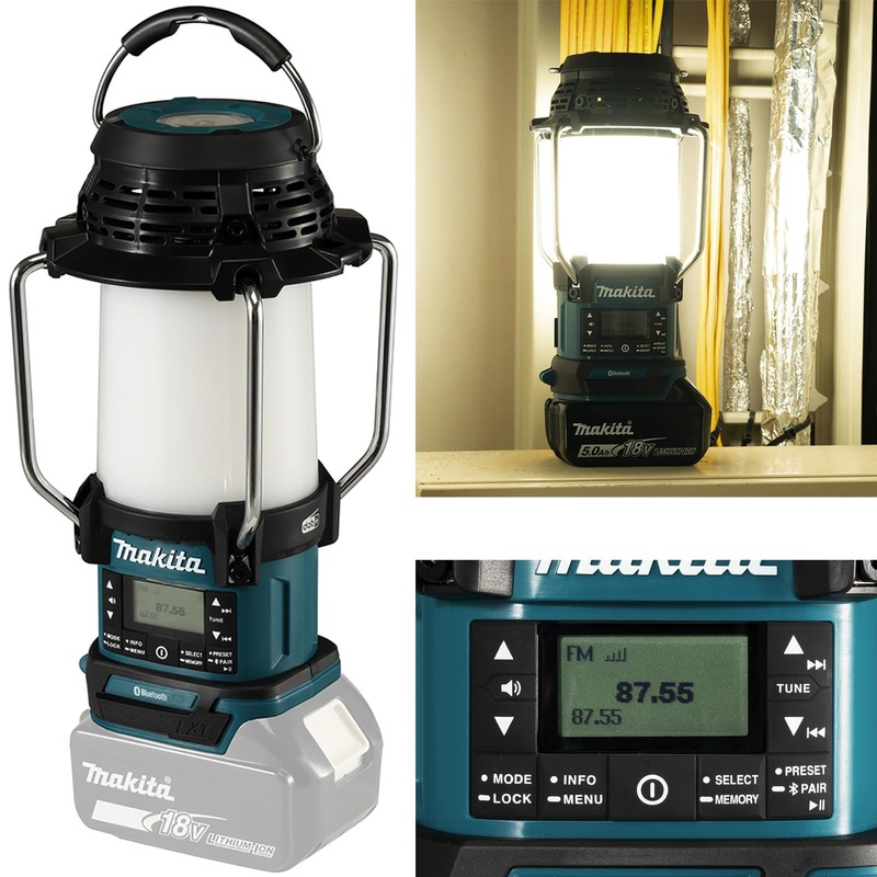 Makita Lantern Radio Job Site Light Lamp DAB+ Bluetooth Cordless LXT DMR056 Body Only