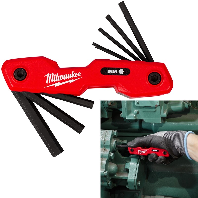 Milwaukee Folding Hex Key Set 8 Piece Metric 1.5-8mm
