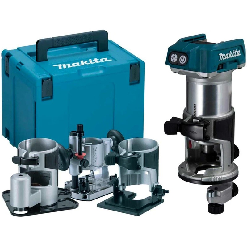 Makita Router Trimmer 18V LXT Brushless Cordless Plunge Offset Base in Makpac Case DRT50ZJX3 Body Only