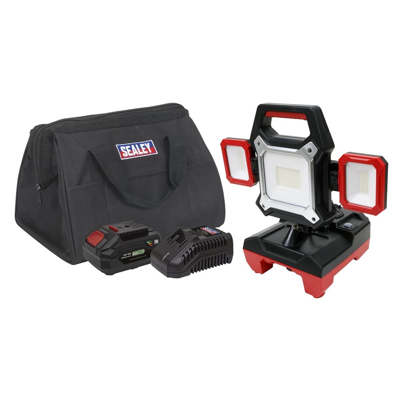 Sealey Cordless/Corded 20V 4Ah SV20 Series Worklight Kit 45W SMD LED