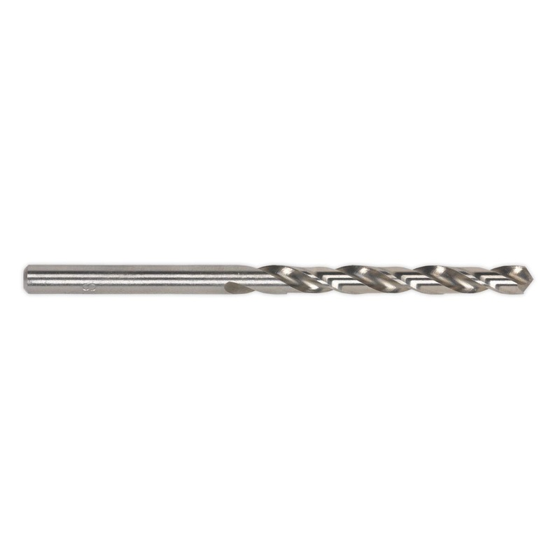 Sealey HSS Fully Ground Drill Bit 3/16" Pack of 10