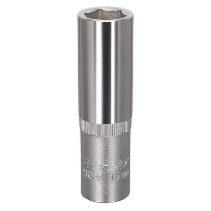 Sealey Premier WallDrive Socket 15mm Deep 1/2"Sq Drive