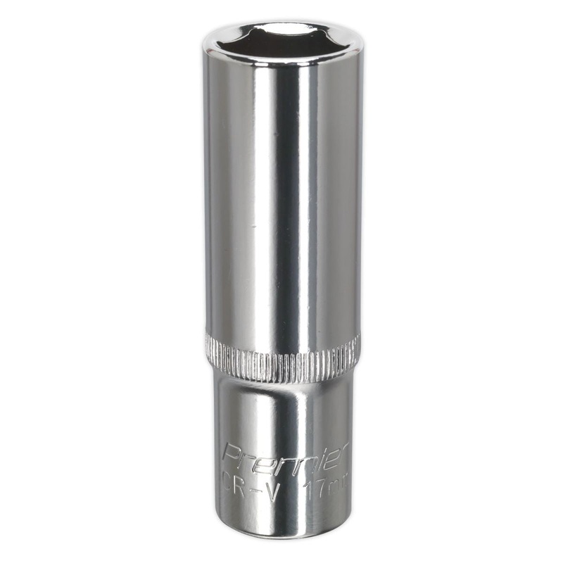 Sealey Premier WallDrive Socket 17mm Deep 1/2"Sq Drive Fully Polished