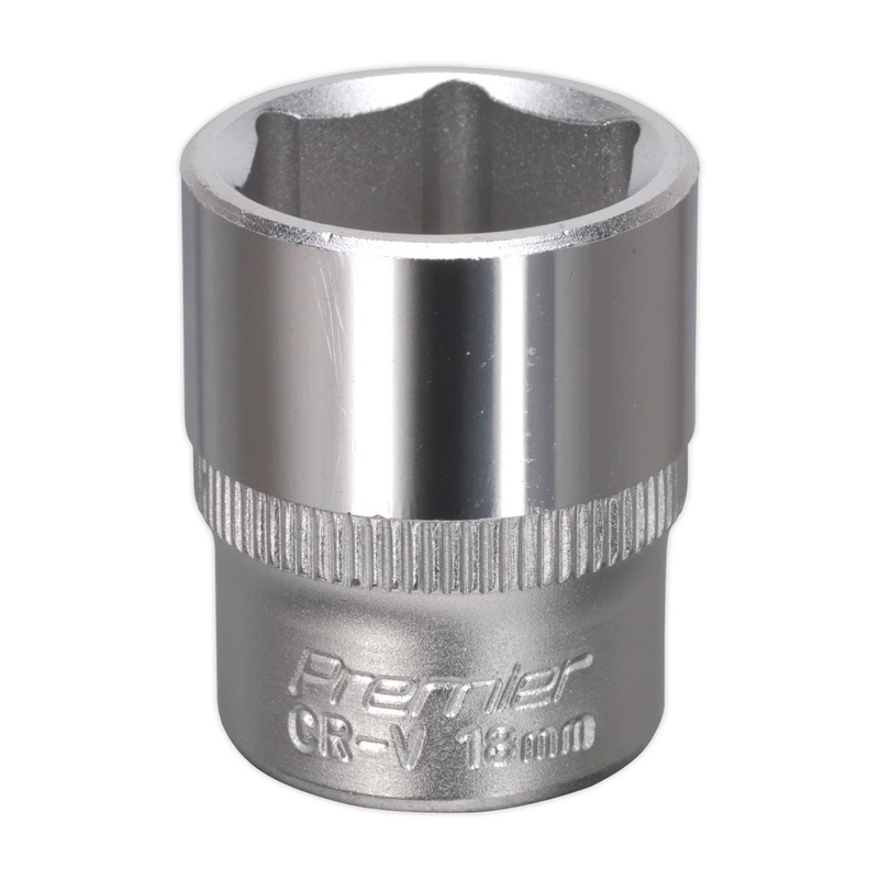 Sealey Premier WallDrive Socket 18mm 3/8"Sq Drive