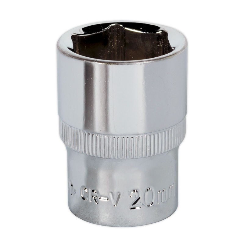 Sealey Premier WallDrive Socket 20mm 1/2"Sq Drive Fully Polished