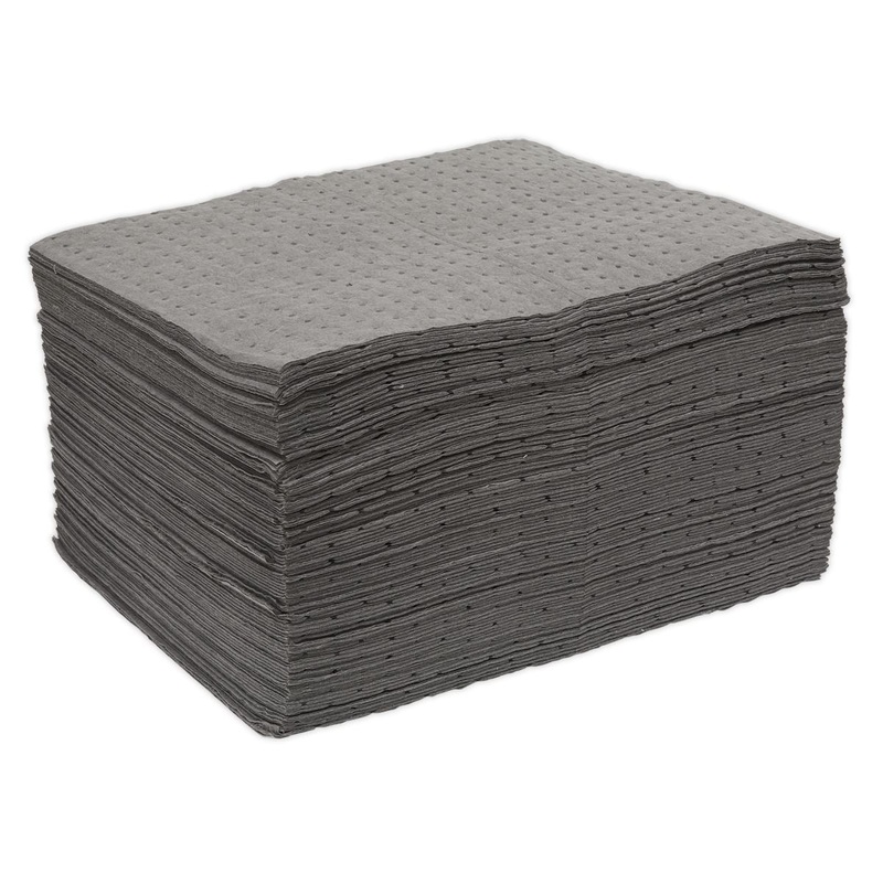 Sealey Spill Absorbent Pad Pack of 100