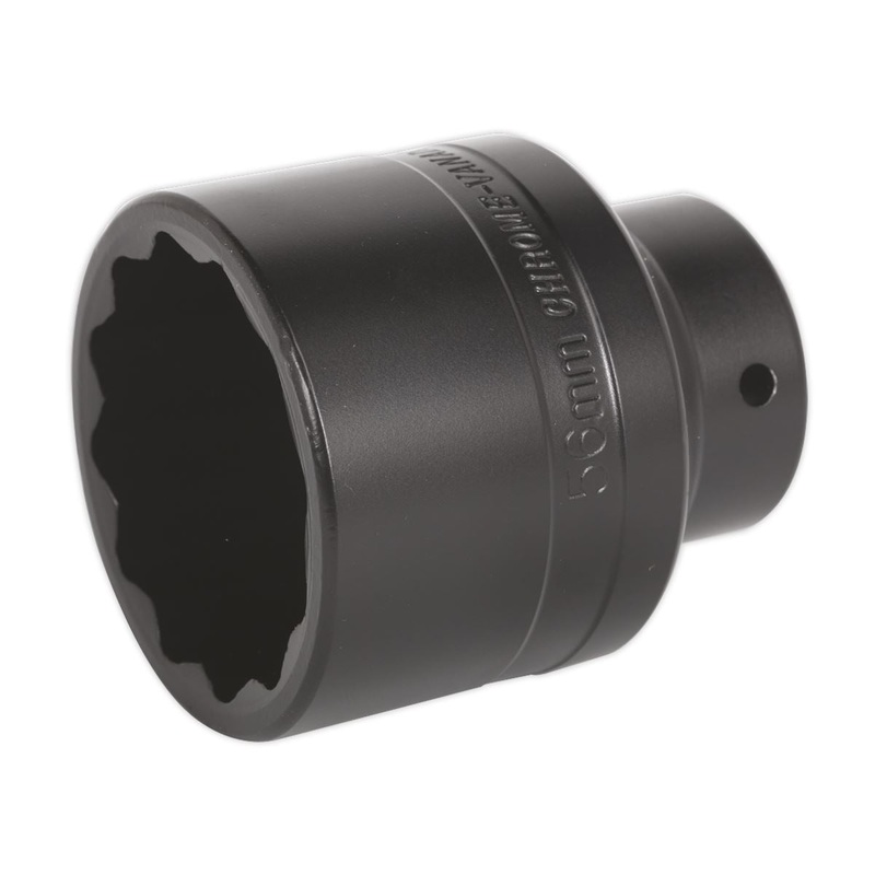 Sealey Impact Socket 56mm Bi-Hex Deep 3/4"Sq Drive