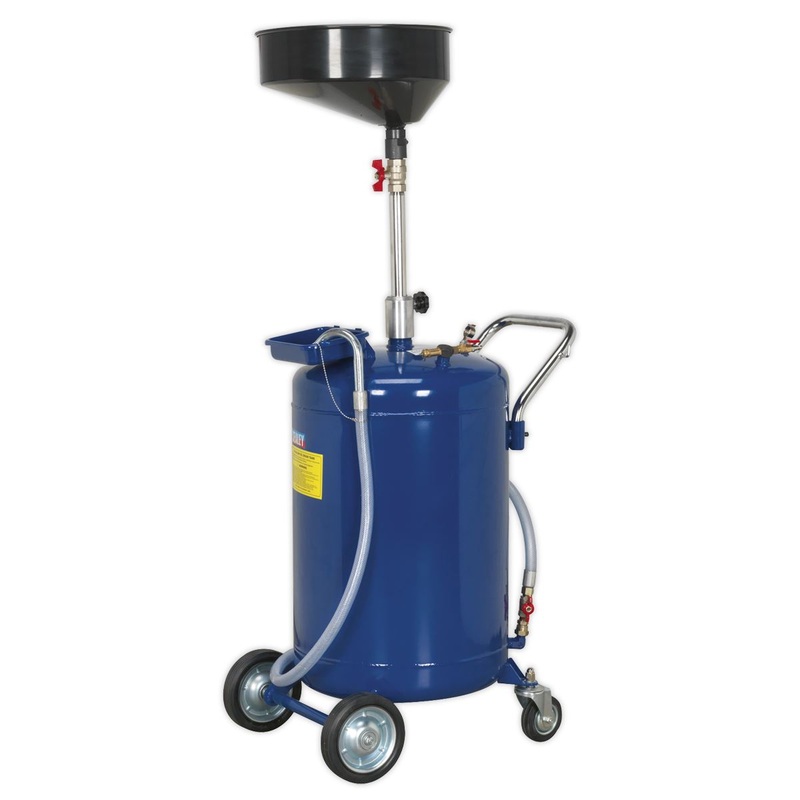 Sealey Mobile Oil Drainer 110L Air Discharge