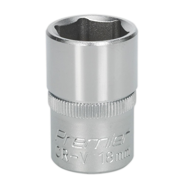 Sealey Premier WallDrive Socket 18mm 1/2"Sq Drive