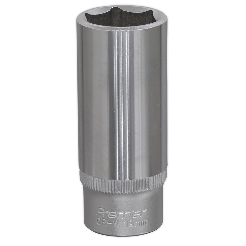 Sealey Premier WallDrive Socket 19mm Deep 3/8"Sq Drive