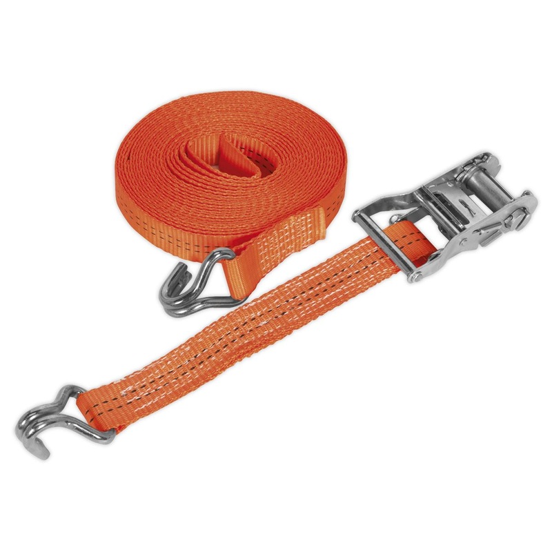 Sealey Ratchet Strap 35mm x 6m Polyester Webbing 2000kg Breaking Strength