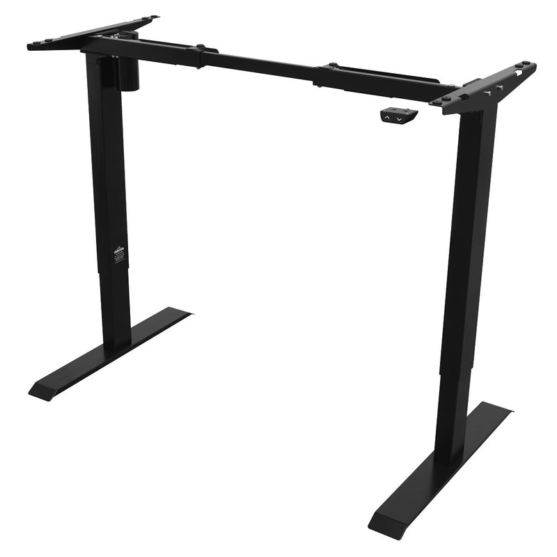 Dellonda Single Motor Adjustable Desk Frame, 70kg Capacity, Black - DH17