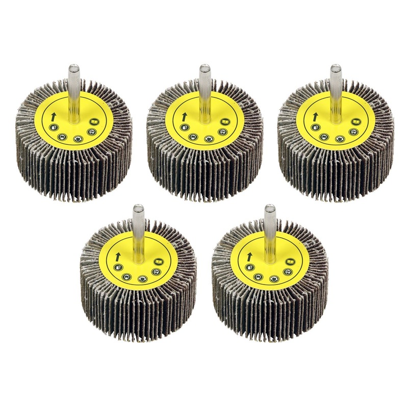 Sealey Abrasive Flap Wheel 60 x 30mm 80Grit 6mm Shaft - Pack of 5