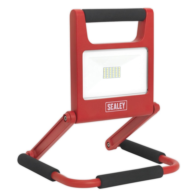 Sealey Rechargeable Fold Flat Floodlight 20W SMD LED Lithium-ion