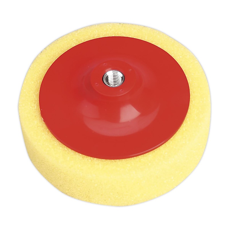 Sealey Buffing & Polishing Foam Head 150 x 50mm M14 x 2mm Yellow/Coarse