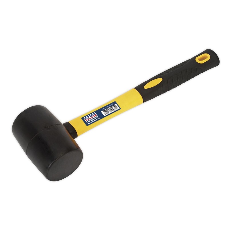 Sealey Premier Rubber Mallet 1lb with Fibreglass Shaft