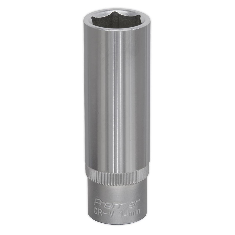 Sealey Premier WallDrive Socket 14mm Deep 3/8"Sq Drive