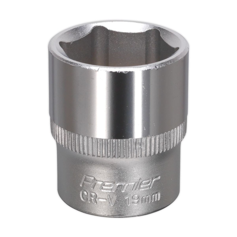 Sealey Premier WallDrive Socket 19mm 3/8"Sq Drive