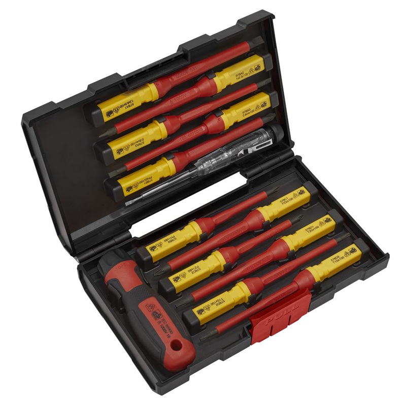 Sealey Premier Screwdriver Set 13pc Interchangeable - VDE Approved