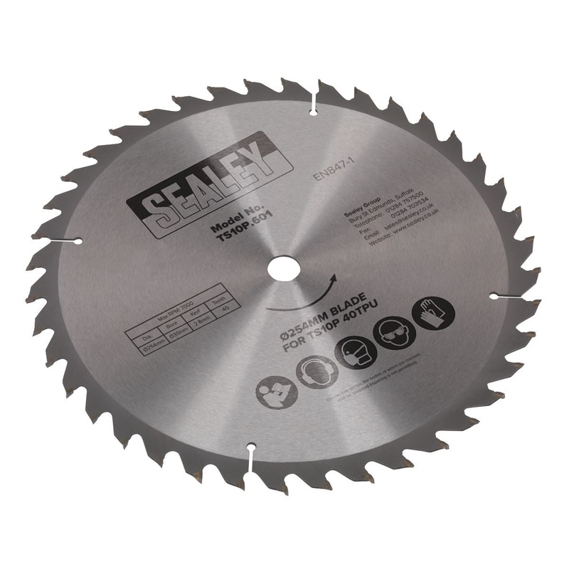 Sealey Blade 254mm x 2.8mm/30mm Bore 40tpu