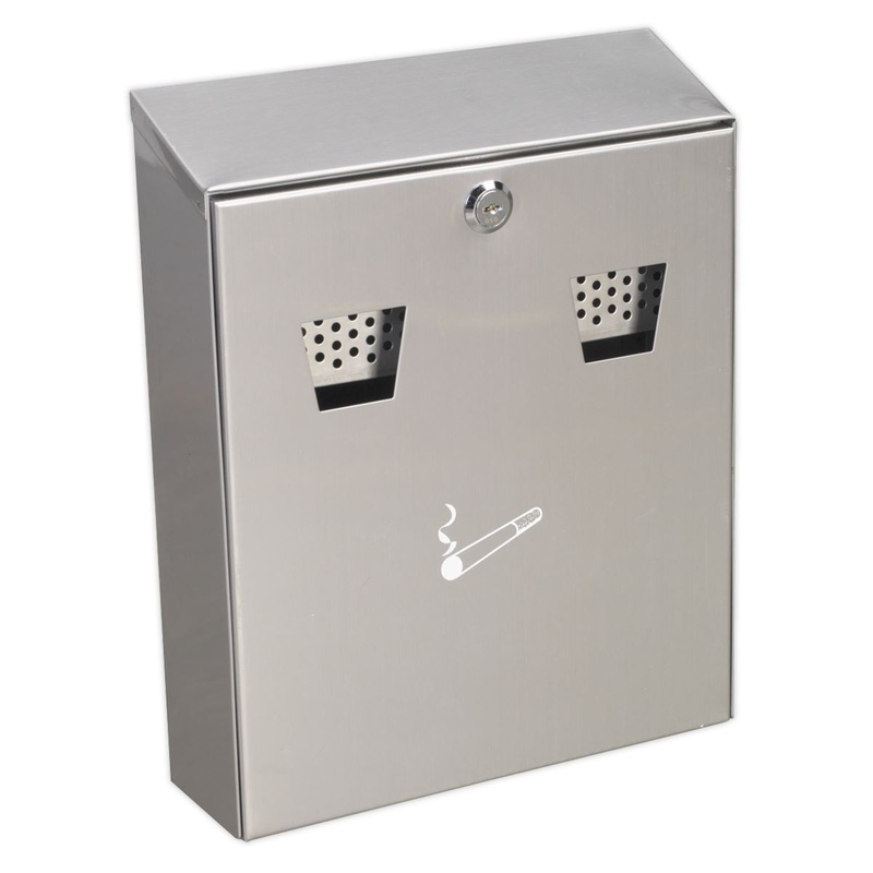 Sealey Cigarette Bin Wall-Mounting Stainless Steel
