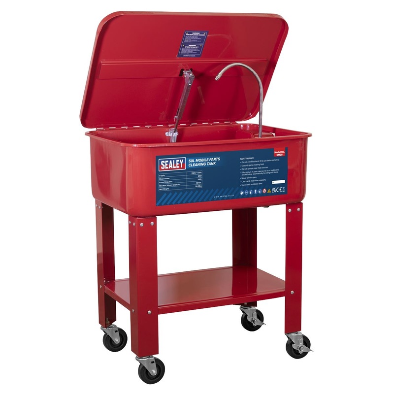 Sealey Mobile Parts Cleaning Tank 50L