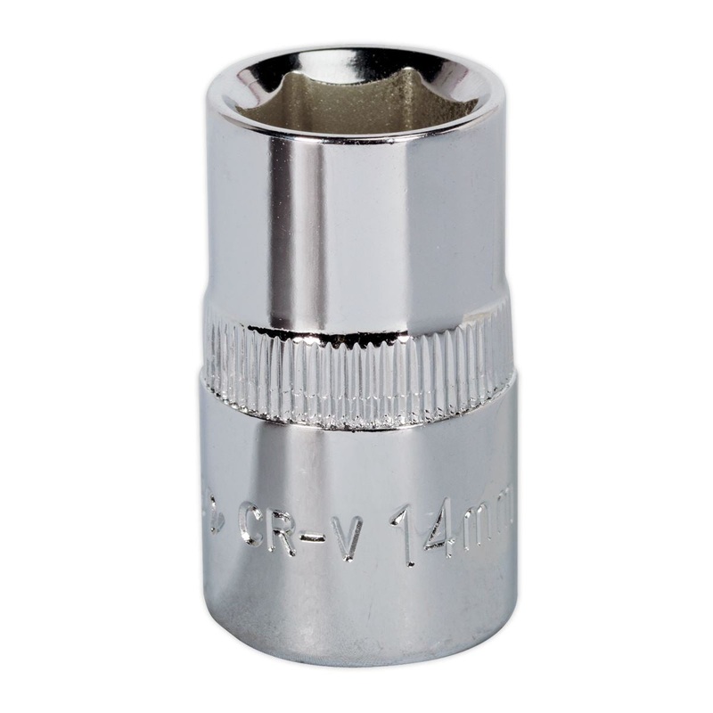 Sealey Premier WallDrive Socket 14mm 1/2"Sq Drive Fully Polished