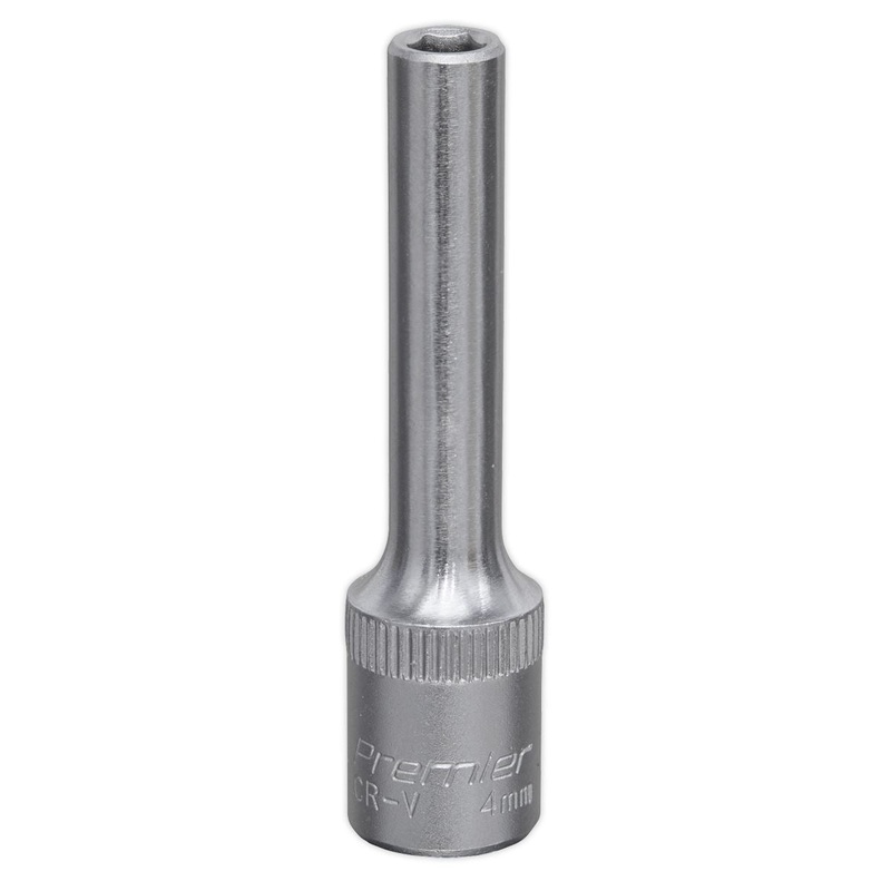 Sealey Premier WallDrive Socket 4mm Deep 1/4"Sq Drive