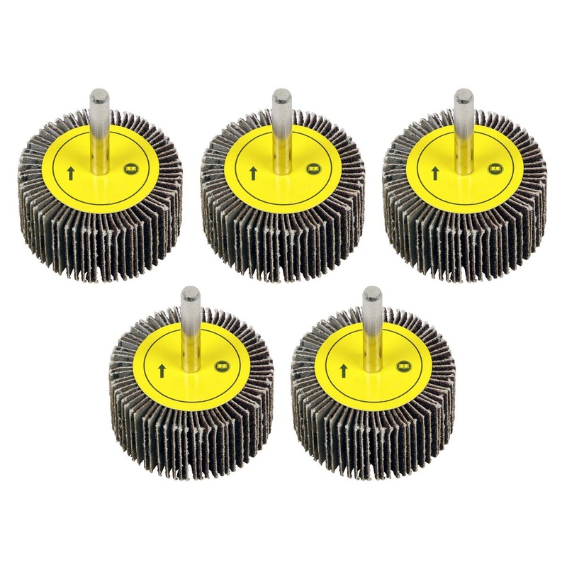 Sealey Abrasive Flap Wheel 50 x 25mm 60Grit 6mm Shaft - Pack of 5