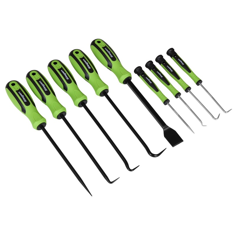 Siegen 9 Piece Scraper and Hook Set Hose Removal Gasket Scraping Pin Clip Picking