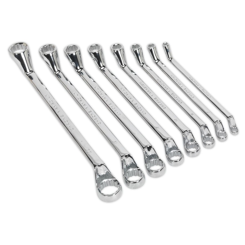 Siegen by Sealey Deep Offset Ring Spanner Set 8pc Metric