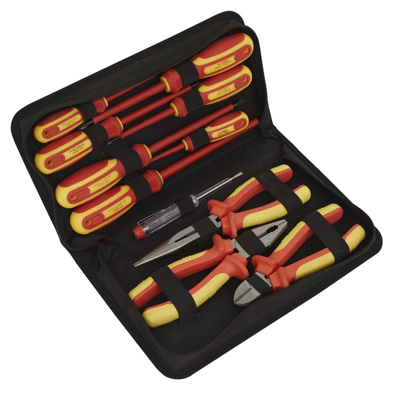 Siegen by Sealey Electrical VDE Tool Set 11 Piece Pliers Screwdrivers