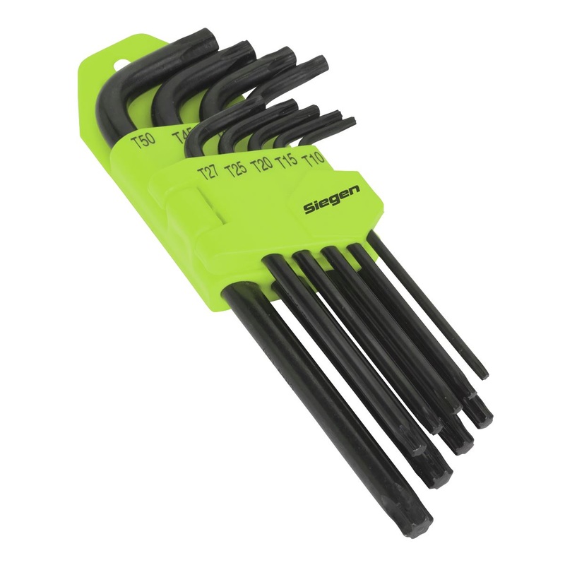 Siegen by Sealey Long TRX-Star* Key Set 9pc