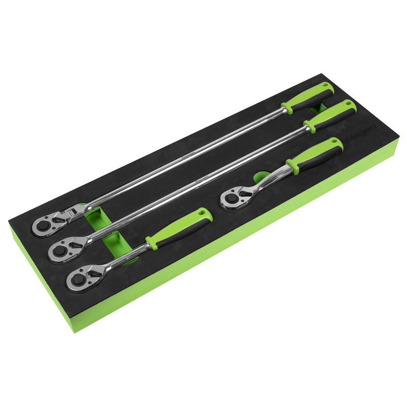 Siegen by Sealey Ratchet Wrench Set 4pc 1/2"Sq Drive Flip Reverse