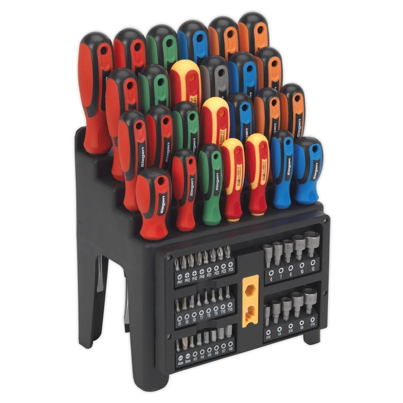 Siegen by Sealey Screwdriver, Bit & Nut Driver Set 61pc