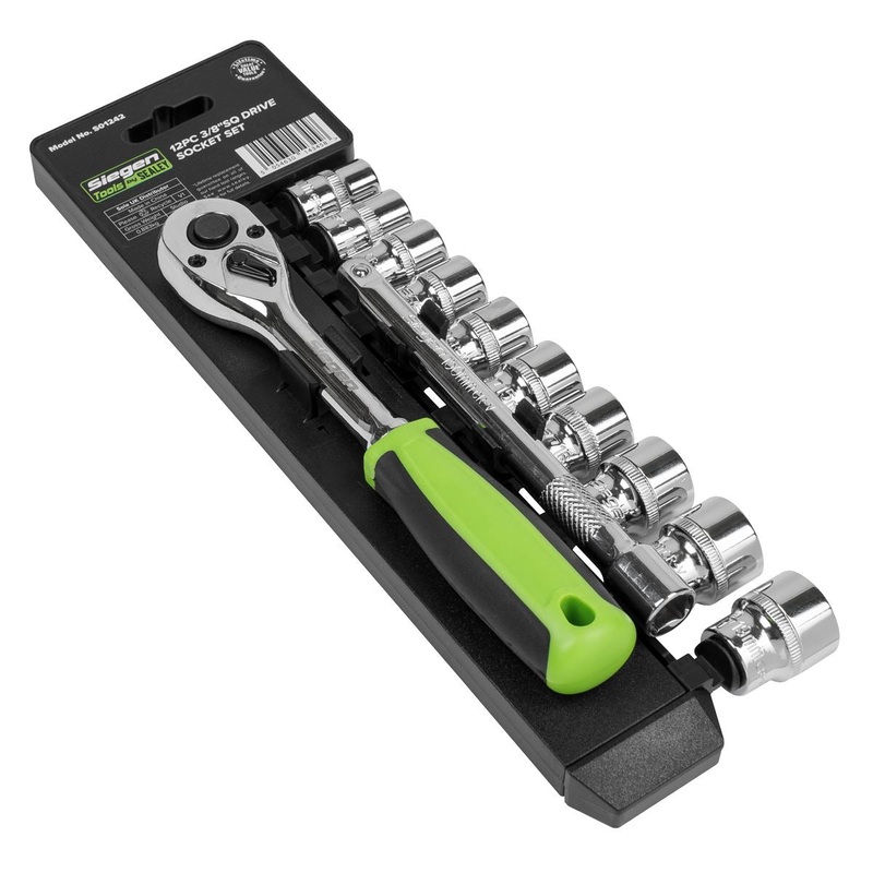 Siegen by Sealey Socket Set 12pc 3/8"Sq Drive WallDrive Metric