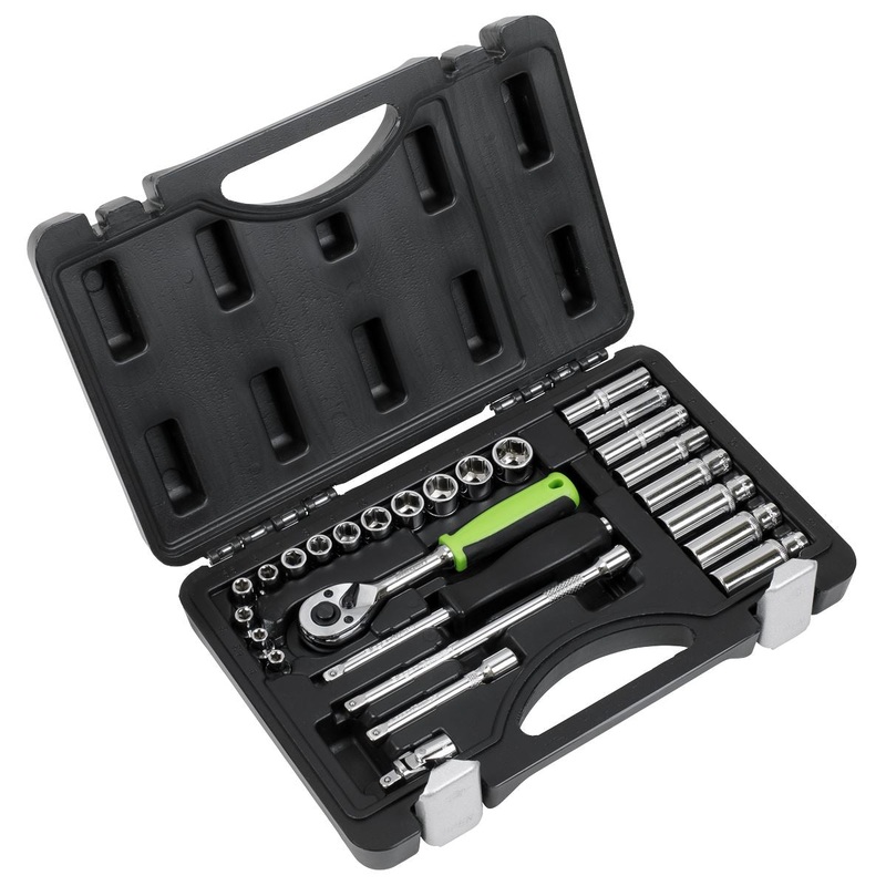 Siegen by Sealey Socket Set 26pc 1/4"Sq Drive Metric