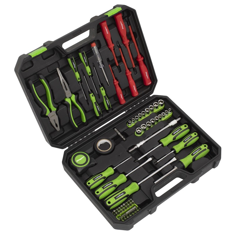 Siegen by Sealey Tool Kit 73 Piece Insulated Screwdrivers Sockets Tape Ratchet Driver