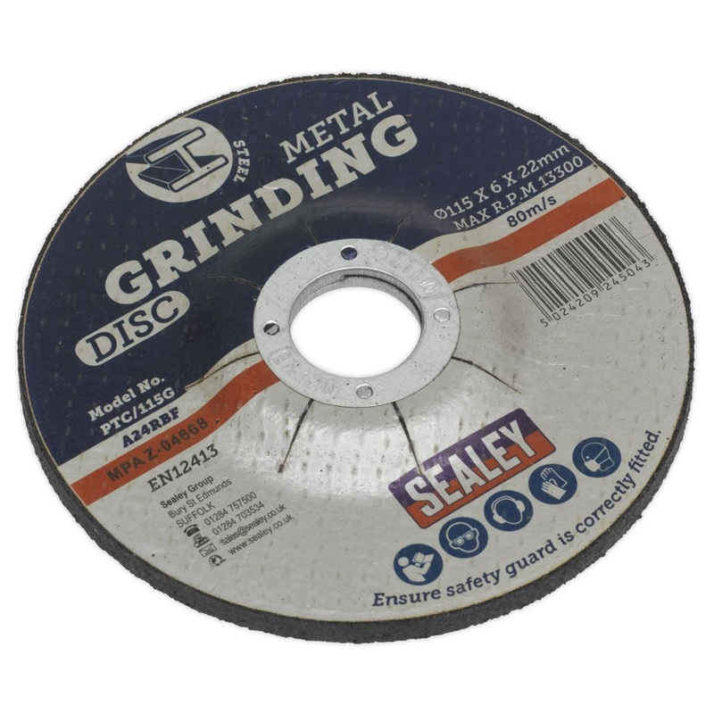 Sealey Grinding Disc 115 x 6mm 22mm Bore