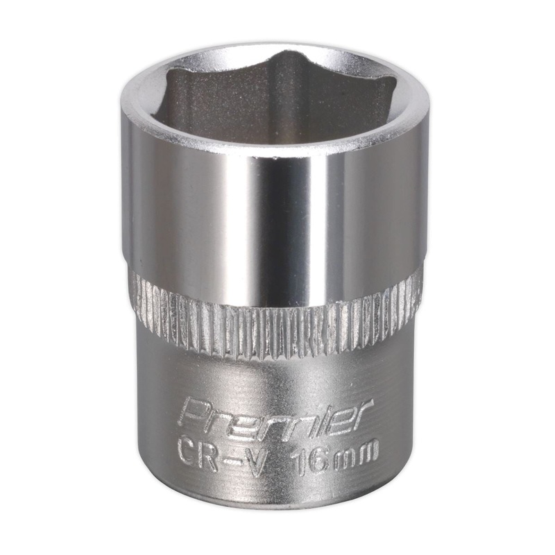 Sealey Premier WallDrive Socket 16mm 3/8"Sq Drive