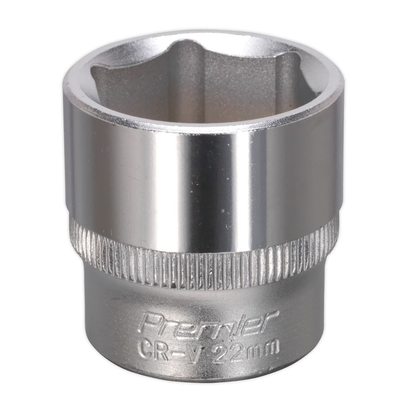 Sealey Premier WallDrive Socket 22mm 3/8"Sq Drive