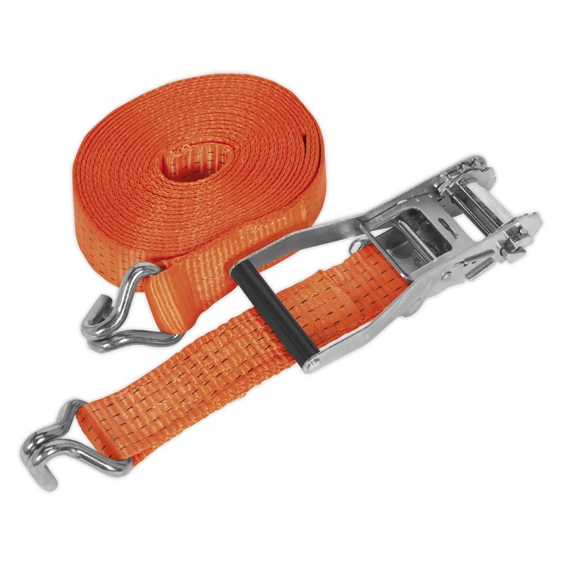 Sealey Ratchet Strap 50mm x 8m Polyester Webbing 5000kg Breaking Strength