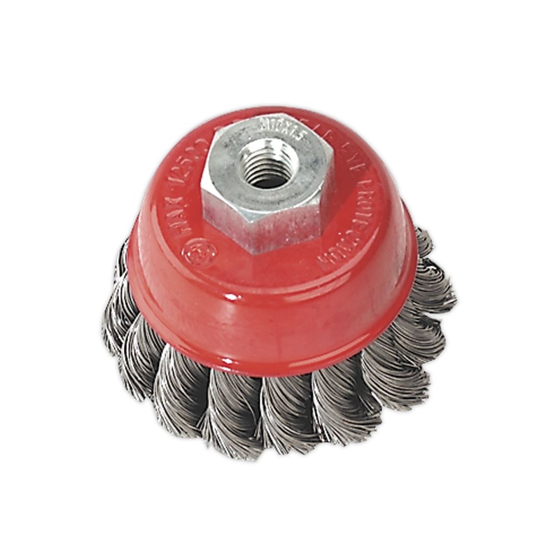 Sealey Twist Knot Wire Cup Brush 65mm M10 x 1.5mm