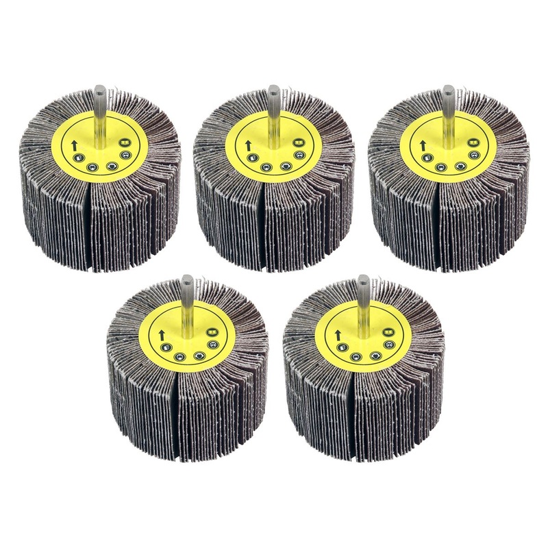 Sealey Flap Wheel 80 x 50mm 80Grit 6mm Shaft - Pack of 5