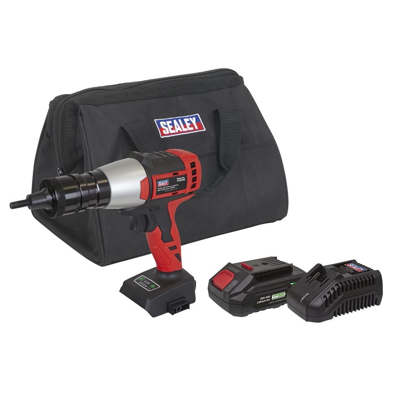 Sealey Brushless Cordless Nut Riveter 20V 2Ah SV20 Series