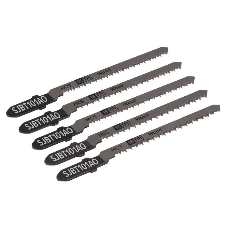 Sealey Jigsaw Blade Hard Wood 83mm 18tpi - Pack of 5