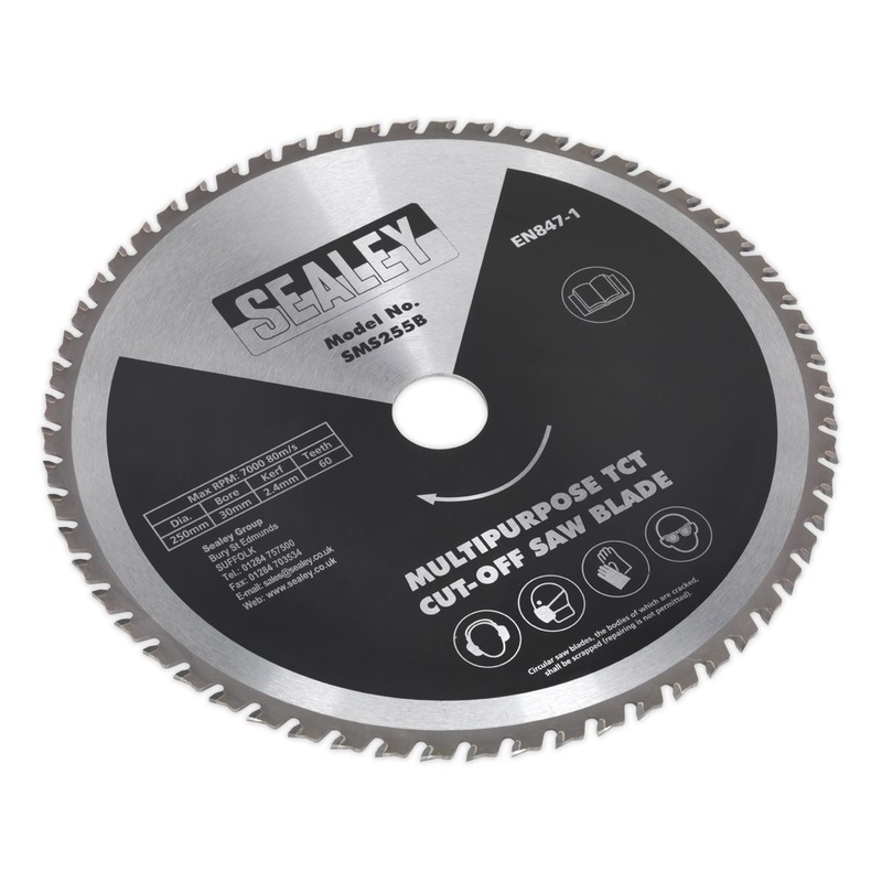 Sealey Multipurpose Cut-Off Saw Blade 250 x 2.4mm/30mm 60tpu