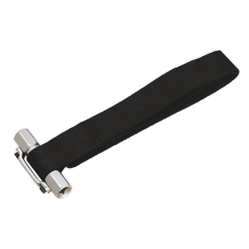 Sealey Oil Filter Strap Wrench 300mm Capacity 3/8" & 1/2"Sq Drive