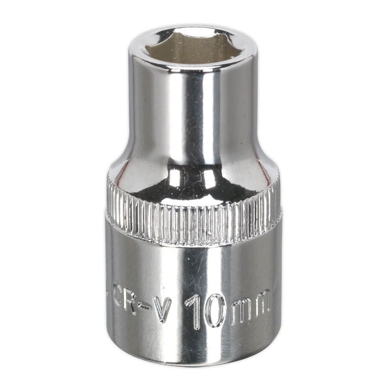 Sealey Premier WallDrive Socket 10mm 1/2"Sq Drive Fully Polished