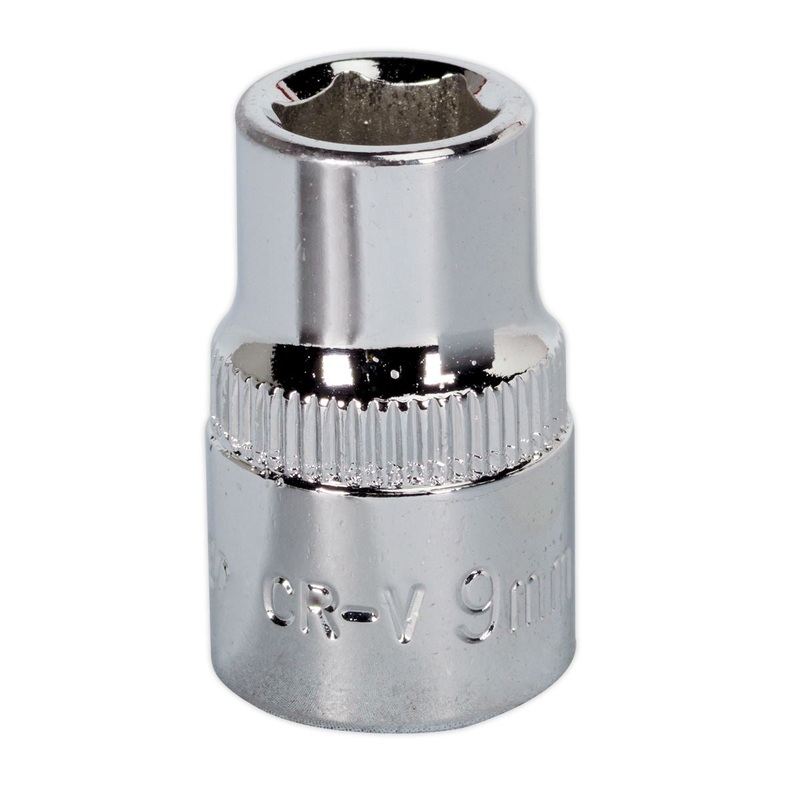 Sealey Premier WallDrive Socket 9mm 3/8"Sq Drive Fully Polished